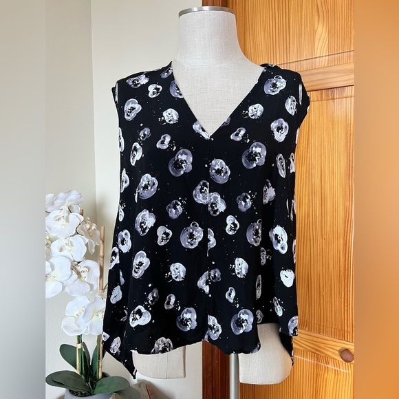 Rachel Roy Medium Asymmetrical Cap Sleeve Sleeveless Blouse Tank - Picture 3 of 10